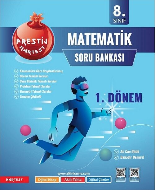 Nartest 8. Sınıf Matematik 1. Dönem Prestij Soru Bankası Nartest Yayınları