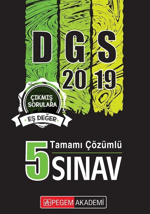 SÜPER FİYAT - Pegem 2019 DGS 5 Deneme Sınavı Çözümlü Pegem Akademi Yayınları