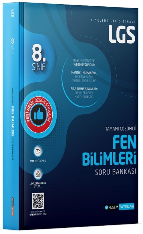 Pegem 8. Sınıf LGS Fen Bilimleri Soru Bankası Pegem Akademi Yayınları