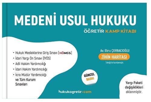 Öğretir HMGS Hakimlik KPSS Medeni Usul Hukuku Kamp Kitabı - Ebru Çorbacıoğlu Öğretir Yayınları