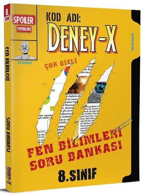 Spoiler 8. Sınıf Fen Bilimleri Deney X Soru Bankası Spoiler Yayınları