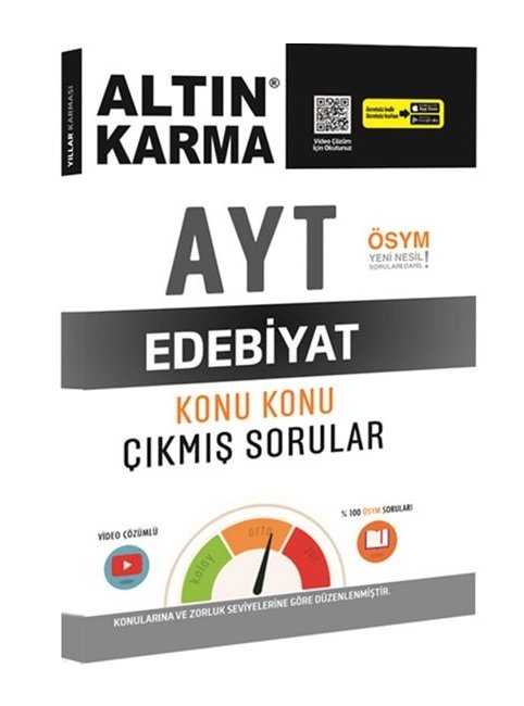 Altın Karma YKS AYT Edebiyat Konu Konu Çıkmış Sorular Video Çözümlü Altın Karma Yayınları