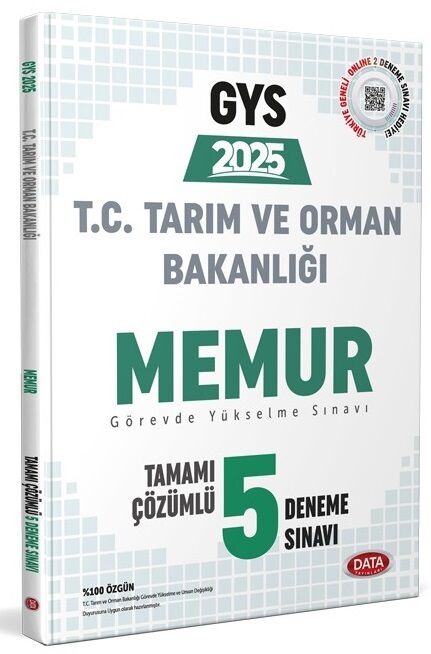 Data 2025 GYS Tarım ve Orman Bakanlığı Memur 5 Deneme Çözümlü Görevde Yükselme Data Yayınları