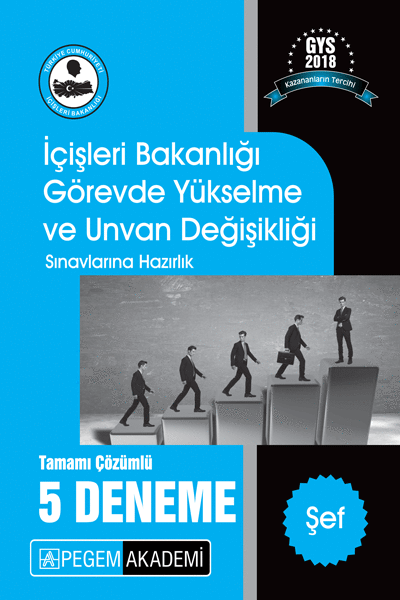 Pegem 2018 GYS İçişleri Bakanlığı ŞEF Görevde Yükselme 5 Deneme Pegem Akademi Yayınları