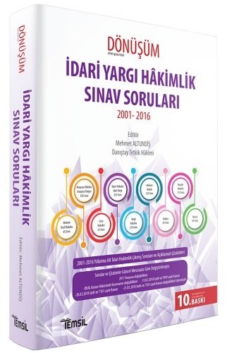 Temsil Dönüşüm İdari Yargı Hakimlik Sınav Soruları Çıkmış Sorular 2001-2016 Temsil Yayınları