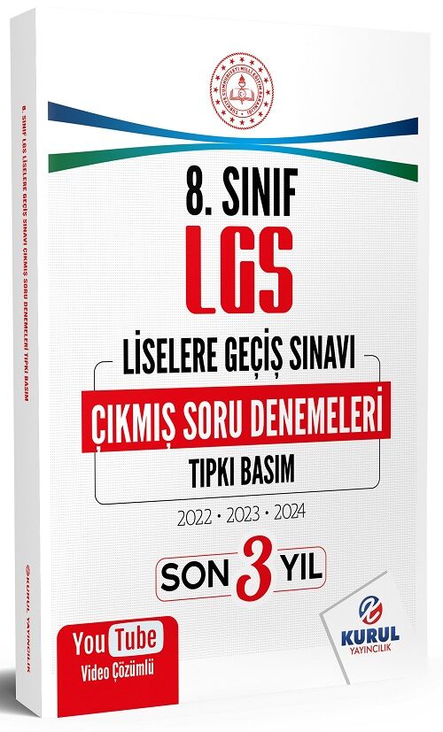 Kurul 8. Sınıf LGS Çıkmış Soru Denemeleri Son 3 Yıl Tıpkı Basım Kurul Yayıncılık