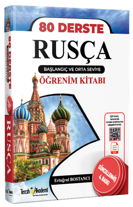 Tercih Akademi 80 Derste Rusça Başlangıç ve Orta Seviye Öğrenim Kitabı Tercih Akademi Yayınları