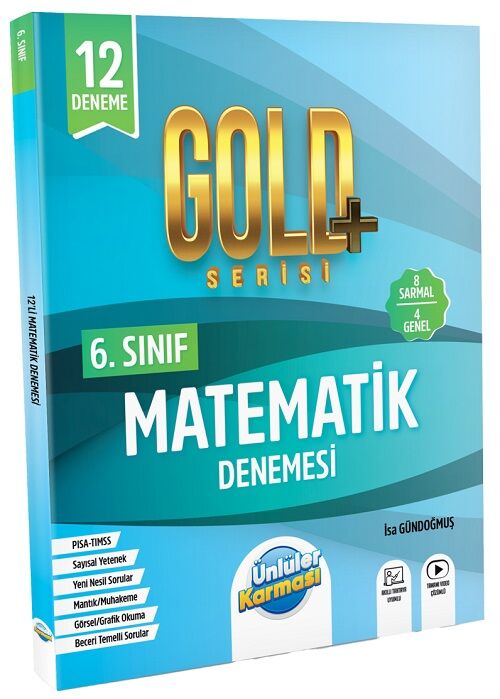 Ünlüler 6. Sınıf Matematik Gold Serisi 12 Deneme Ünlüler Yayınları