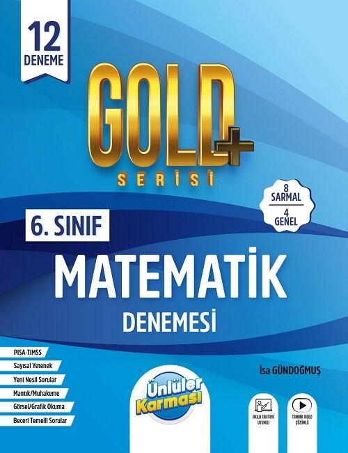 Ünlüler 6. Sınıf Matematik Gold Serisi 12 Deneme Ünlüler Yayınları