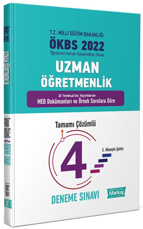 Markaj 2022 MEB ÖKBS Uzman Öğretmenlik 4 Deneme Çözümlü Markaj Yayınları