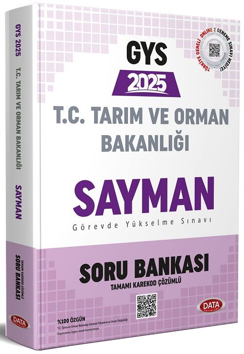 Data 2025 GYS Tarım ve Orman Bakanlığı Sayman Soru Bankası Çözümlü Görevde Yükselme Data Yayınları