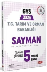 Data 2025 GYS Tarım ve Orman Bakanlığı Sayman 5 Deneme Çözümlü Görevde Yükselme Data Yayınları