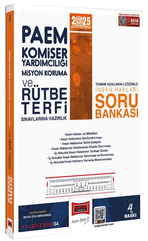 Yargı 2025 PAEM Komiser Yardımcılığı Misyon Koruma ve Rütbe Terfi İnsan Hakları Yıldız Serisi Soru Bankası Yargı Yayınları