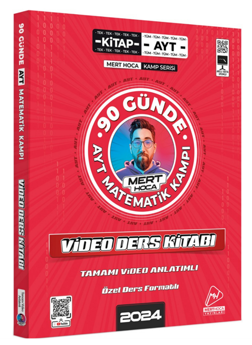 Mert Hoca 2024 YKS AYT 90 Günde Matematik Kampı Video Ders Kitabı Mert Hoca Yayınları