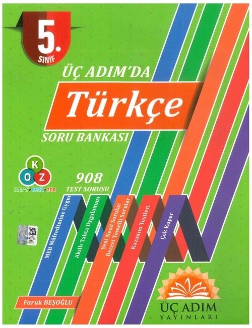 Üç Adım 5. Sınıf Üç Adımda Türkçe Soru Bankası Üç Adım Yayınları