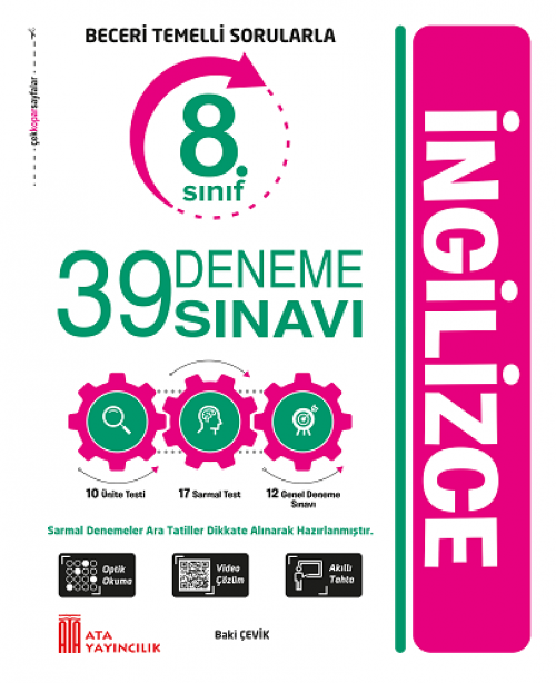 Ata Yayıncılık 8. Sınıf İngilizce Beceri Temelli Sorularla 39 Deneme Ata Yayıncılık