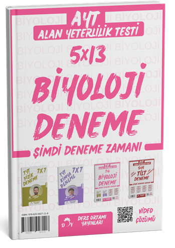 Ders Ortamı YKS AYT Biyoloji 5x13 Deneme Çözümlü Ders Ortamı Yayınları