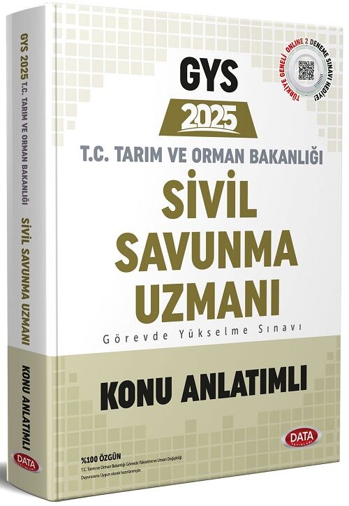 Data 2025 GYS Tarım ve Orman Bakanlığı Sivil Savunma Uzmanı Konu Anlatımlı Görevde Yükselme Data Yayınları