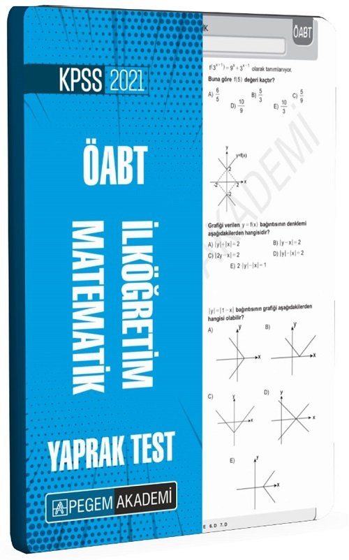 Pegem 2021 ÖABT İlköğretim Matematik Öğretmenliği Yaprak Test Pegem Akademi Yayınları