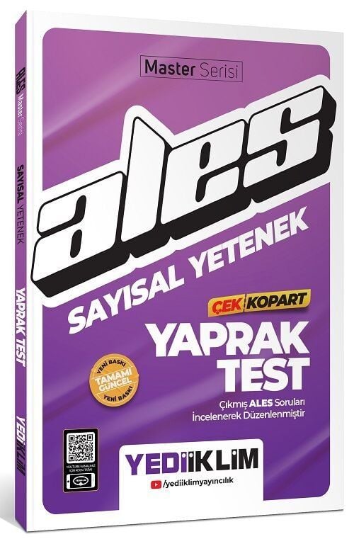 Yediiklim 2025 ALES Master Sayısal Yetenek Yaprak Test Çek Kopart Yediiklim Yayınları