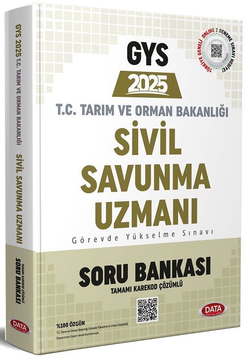 Data 2025 GYS Tarım ve Orman Bakanlığı Sivil Savunma Uzmanı Soru Bankası Çözümlü Görevde Yükselme Data Yayınları