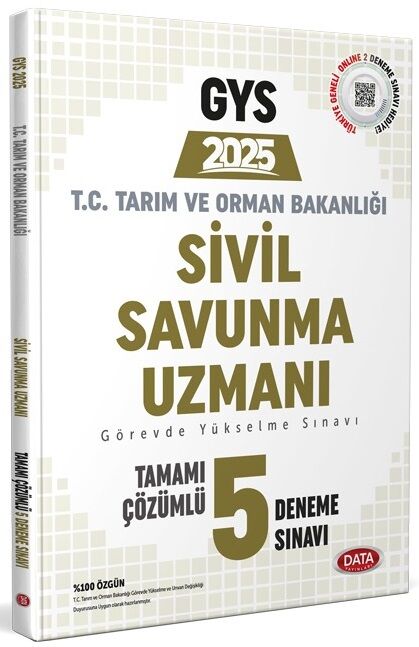 Data 2025 GYS Tarım ve Orman Bakanlığı Sivil Savunma Uzmanı 5 Deneme Çözümlü Görevde Yükselme Data Yayınları