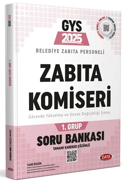 Data 2025 GYS Belediye Zabıta Personeli Zabıta Komiseri 1. Grup Soru Bankası Görevde Yükselme Data Yayınları