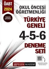 Pegem 2024 ÖABT Okul Öncesi Öğretmenliği Türkiye Geneli 3 Deneme (4-5-6) Pegem Akademi Yayınları