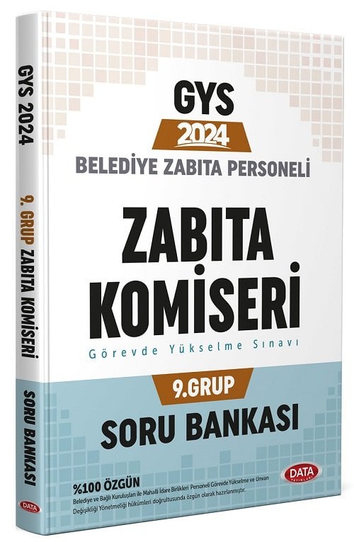 Data 2024 GYS Belediye Zabıta Personeli Zabıta Komiseri 9. Grup Soru Bankası Görevde Yükselme Data Yayınları