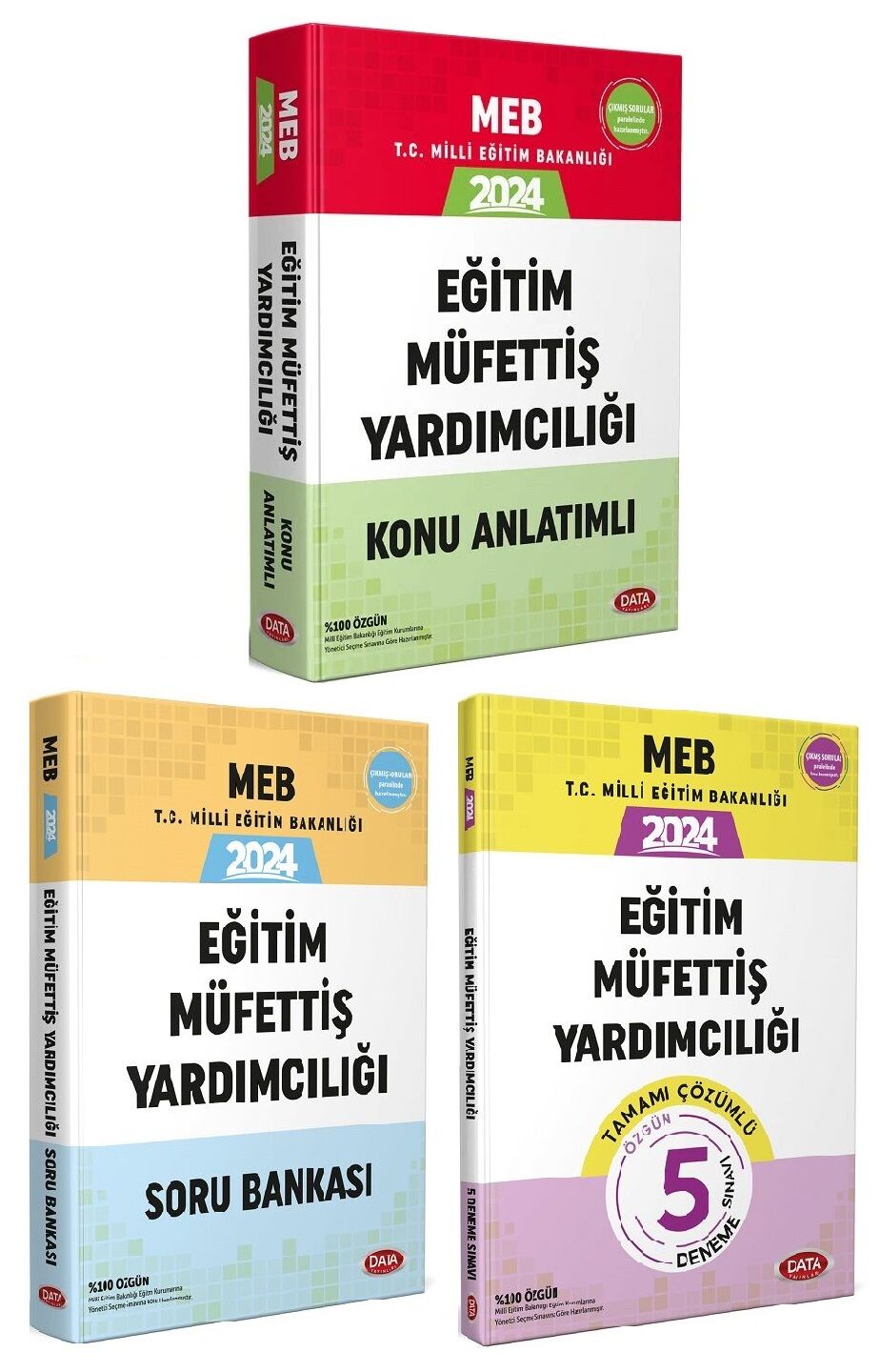 Data 2024 MEB Eğitim Müfettiş Yardımcılığı Konu + Soru + 5 Deneme 3 lü Set Data Yayınları