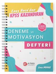 E-Hoca KPSS GYGK-Eğitim Bilimleri-ÖABT Deneme ve Motivasyon Defteri - Enes Poyraz E-Hoca Yayınları