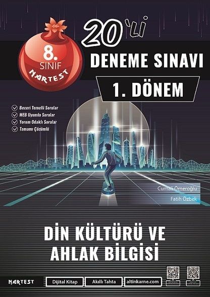 Nartest 8. Sınıf Din Kültürü ve Ahlak Bilgisi 1. Dönem Mod 20 Deneme Nartest Yayınları