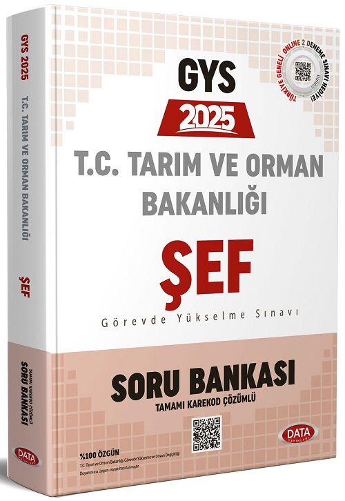 Data 2025 GYS Tarım ve Orman Bakanlığı Şef Soru Bankası Çözümlü Görevde Yükselme Data Yayınları