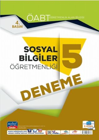 SÜPER FİYAT - Nobel ÖABT Sosyal Bilgiler Öğretmenliği 5 Deneme Nobel Sınav Yayınları