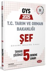 Data 2025 GYS Tarım ve Orman Bakanlığı Şef 5 Deneme Çözümlü Görevde Yükselme Data Yayınları