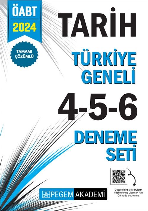 Pegem 2024 ÖABT Tarih Öğretmenliği Türkiye Geneli 3 Deneme (4-5-6) Pegem Akademi Yayınları