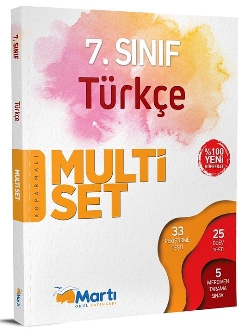 SÜPER FİYAT - Martı Okul 7. Sınıf Türkçe Multi Set Soru Bankası Martı Okul Yayınları