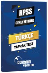 Doktrin KPSS Türkçe Yaprak Test Doktrin Yayınları