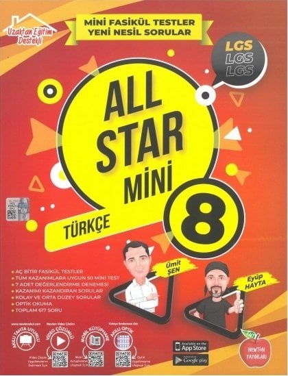 Newton 8. Sınıf LGS Türkçe All Star Mini Soru Bankası Newton Yayınları