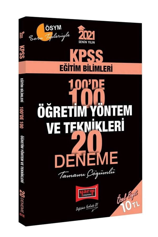 Yargı 2021 KPSS Eğitim Bilimleri Öğretim Yöntem Teknikleri 100 de 100 20 Deneme Çözümlü Yargı Yayınları