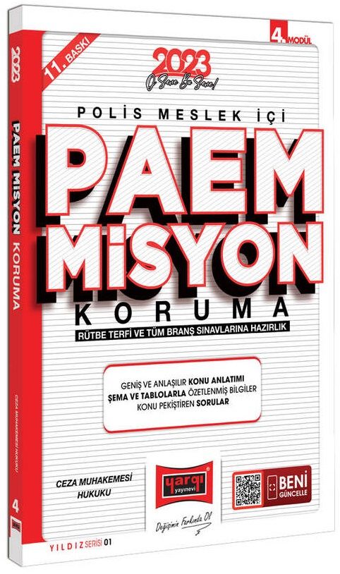 Yargı 2023 Polis Meslek İçi PAEM Misyon Koruma Konu Anlatımı Modül 4 Ceza Muhakemesi Hukuku Yıldız Serisi Yargı Yayınları