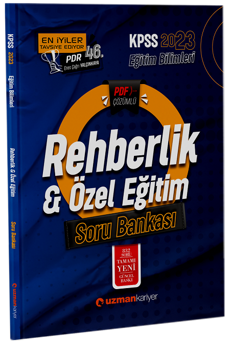 SÜPER FİYAT - Uzman Kariyer 2023 KPSS Eğitim Bilimleri Rehberlik ve Özel Eğitim Soru Bankası PDF Çözümlü Uzman Kariyer Yayınları