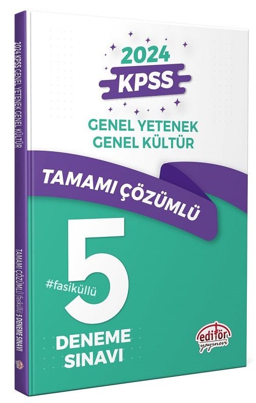 Editör 2024 KPSS Genel Yetenek Genel Kültür 5 Deneme Çözümlü Editör Yayınları