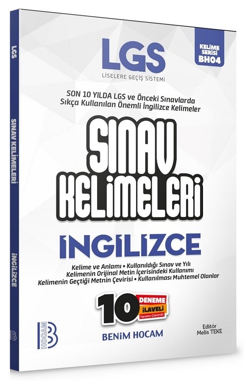 Benim Hocam LGS İngilizce Sınav Kelimeleri Benim Hocam Yayınları