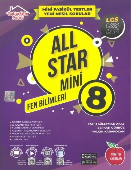 Newton 8. Sınıf LGS Fen Bilimleri All Star Mini Soru Bankası Newton Yayınları