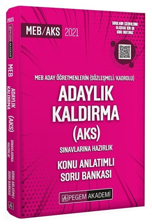 Pegem 2021 MEB AKS Aday Öğretmen Adaylık Kaldırma Sınavı Konu Anlatımlı Soru Bankası Pegem Akademi Yayınları