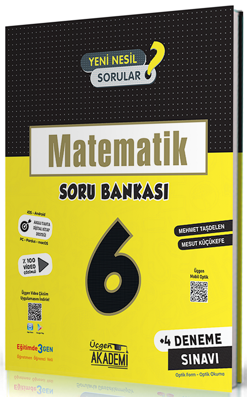 Üçgen Akademi 6. Sınıf Matematik Soru Bankası Üçgen Akademi Yayınları