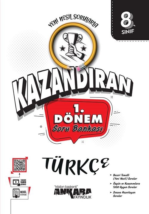 Ankara Yayıncılık 8. Sınıf LGS Türkçe 1. Dönem Kazandıran Soru Bankası Ankara Yayıncılık