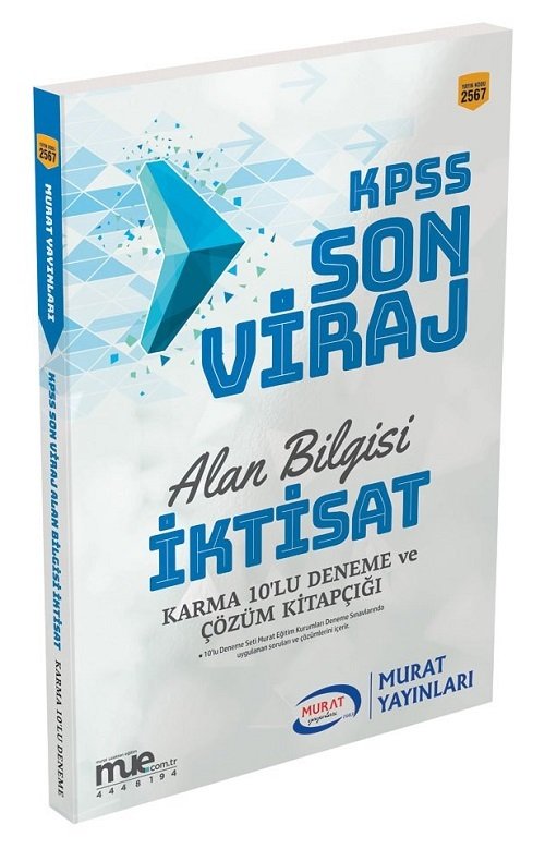 Murat 2019 KPSS A İktisat Son Viraj Karma 10 Deneme Çözümlü Murat Yayınları