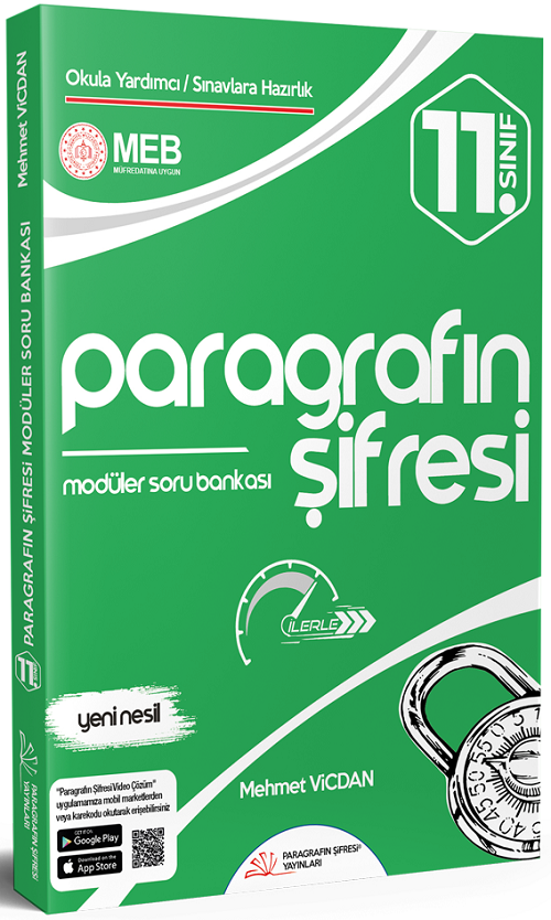 Paragrafın Şifresi 11. Sınıf Paragraf Modüler Soru Bankası - Mehmet Vicdan Paragrafın Şifresi Yayınları